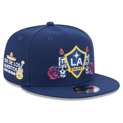  LA Galaxy New Era Day of the Dead 9FIFTY Snapback Hat - Navy