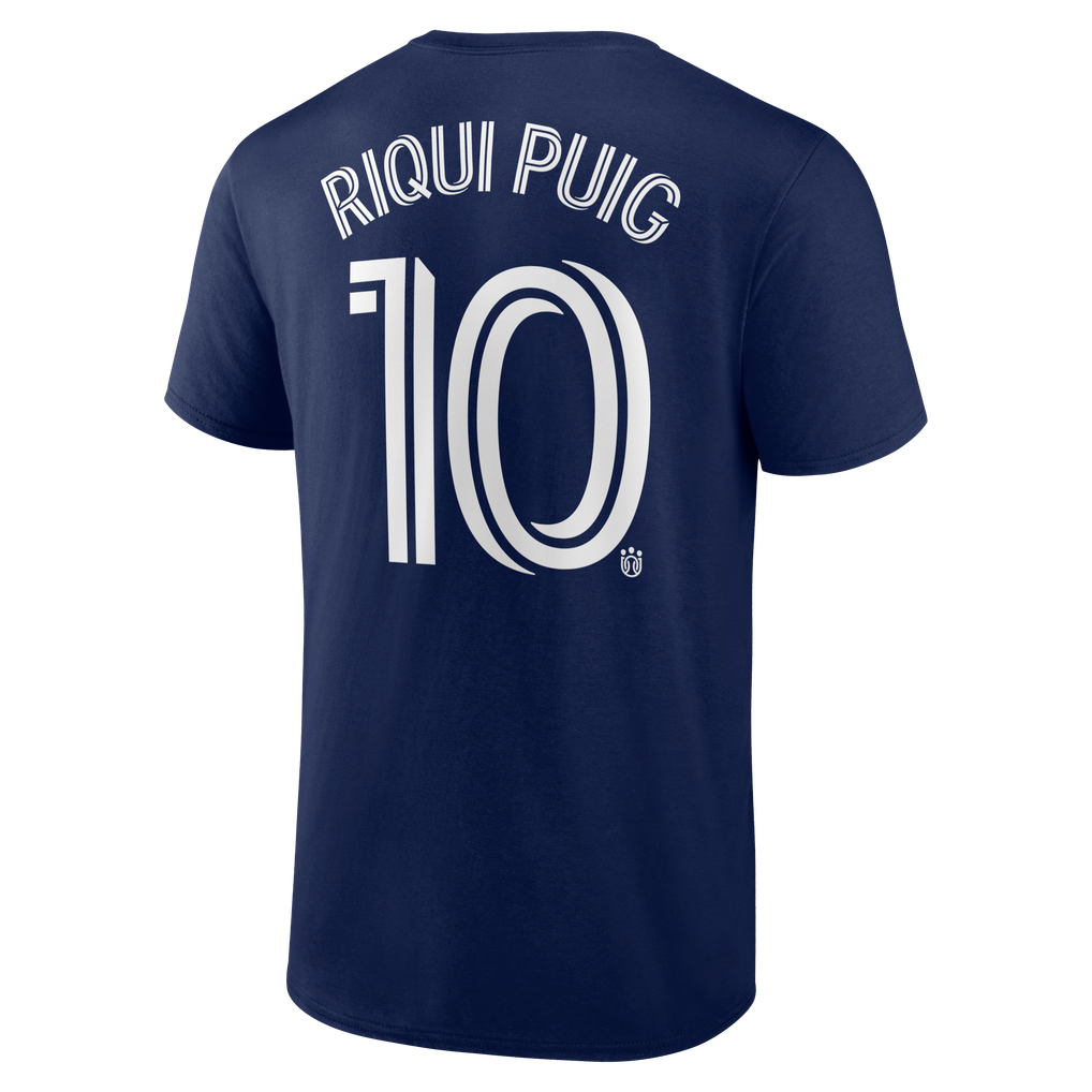 Riqui Puig LA Galaxy Authentic Stack Name & Number T-Shirt - Navy