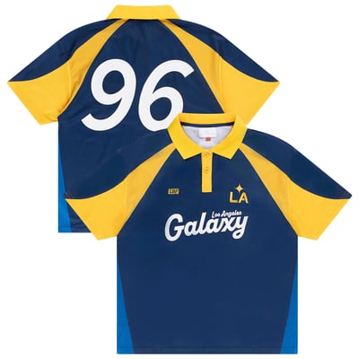 LA Galaxy Live Breathe Futbol Unisex Scrum Mesh Polo - Navy