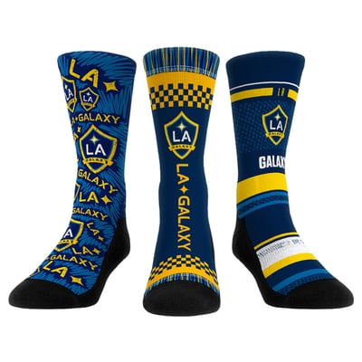  LA Galaxy Rock Em Unisex Three-Pack Crew Socks Set - Navy