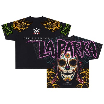 La Parka Civil Regime x WWE Día de los Muertos American Classic Oversized T-Shirt - Heather Black