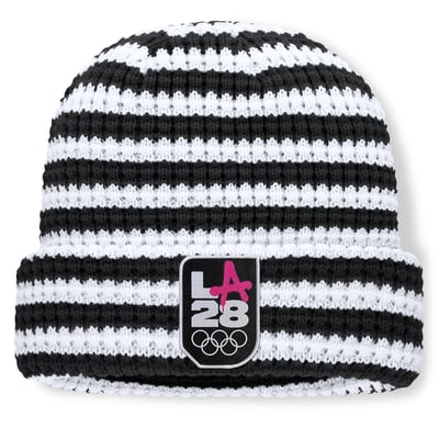  LA28 Summer Olympics Fanatics Vary Cuffed Knit Hat - Black/White