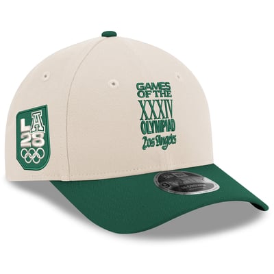 New Era LA28 Superbloom Collection 9FORTY M-Crown Adjustable Hat - Cream/Green
