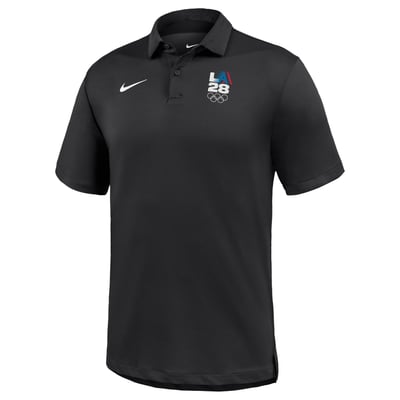  LA28 Nike Retro Stripe Tour Dri-FIT Polo - Black