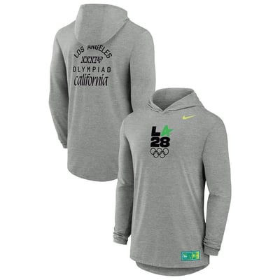 Nike LA28 Summer Olympics Superbloom Collection Dri-FIT Long Sleeve Hooded T-Shirt - Gray
