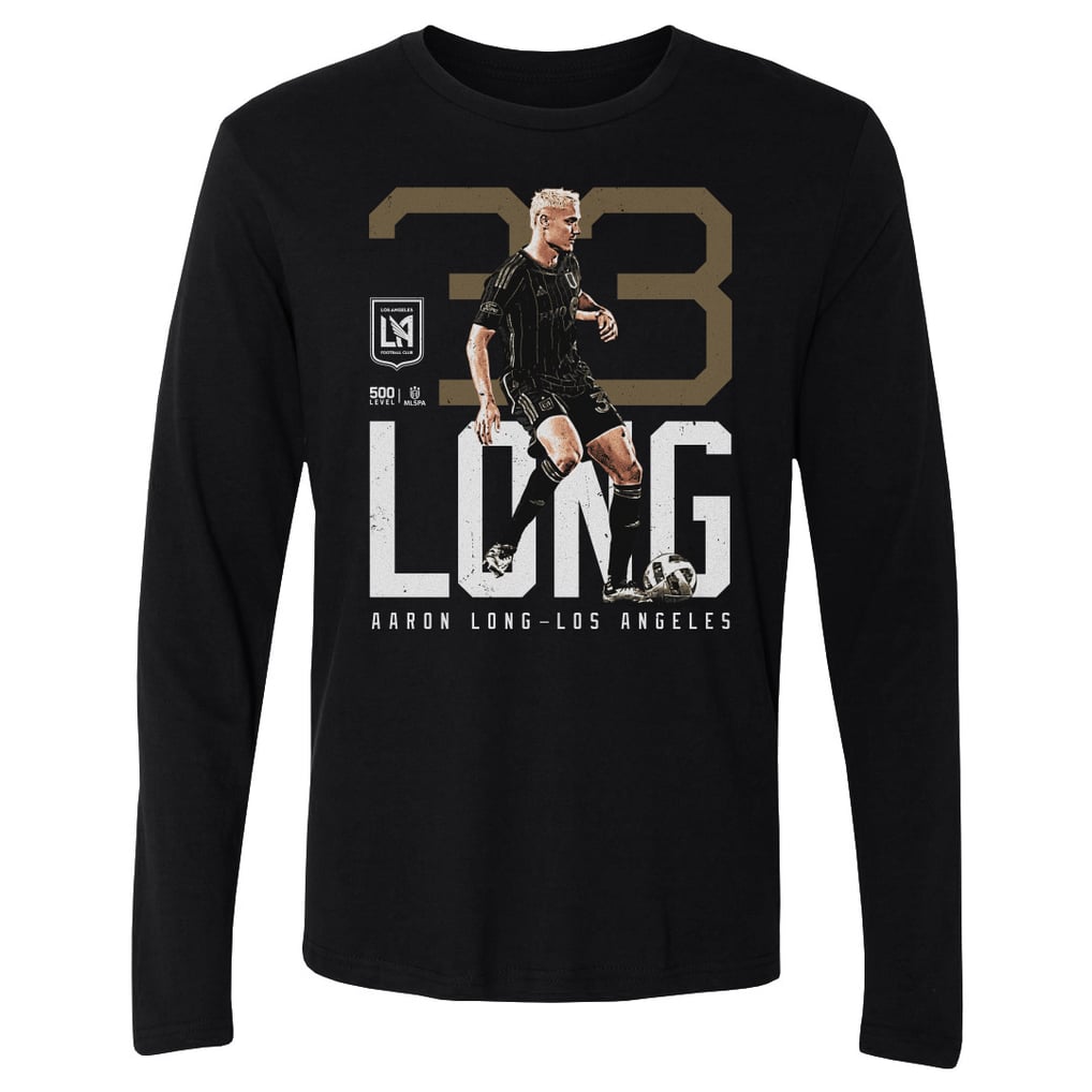 Aaron Long LAFC 500 Level Bold Long Sleeve T-Shirt - Black