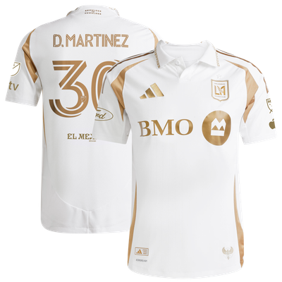 David Martinez LAFC adidas 2025 Secondary Authentic Player Jersey - White