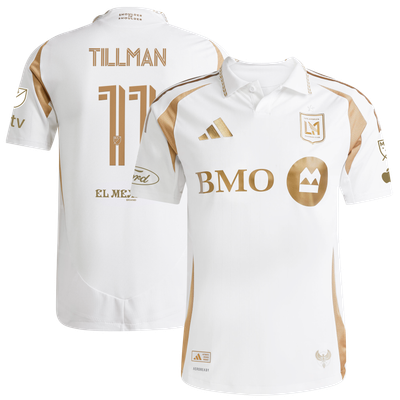 Timothy Tillman LAFC adidas 2025 Secondary On-Field Authentic Jersey – White