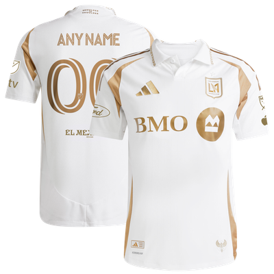  LAFC adidas 2025 Secondary Authentic Custom Jersey - White