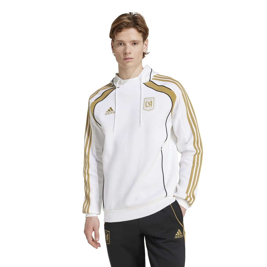LAFC adidas 2025 Travel Pullover Hoodie - White