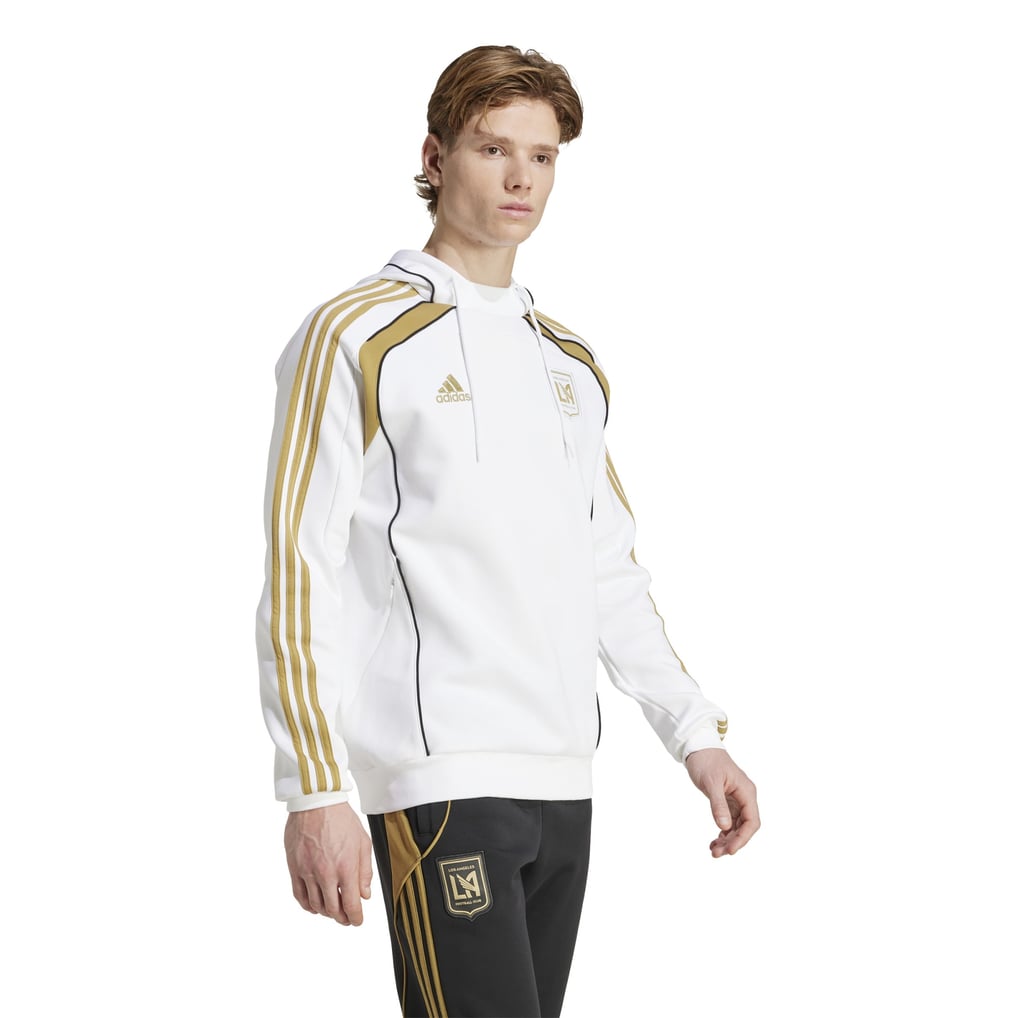 LAFC adidas 2025 Travel Pullover Hoodie - White