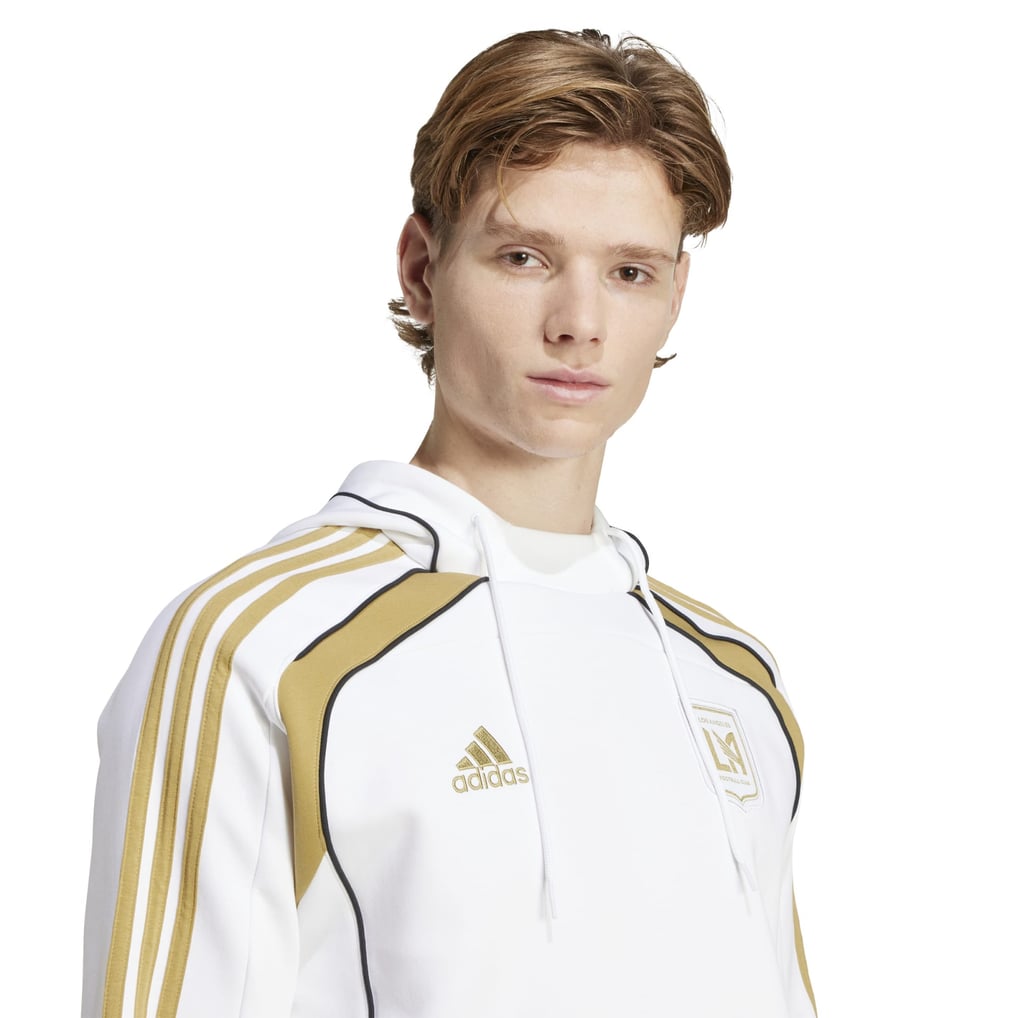 LAFC adidas 2025 Travel Pullover Hoodie - White