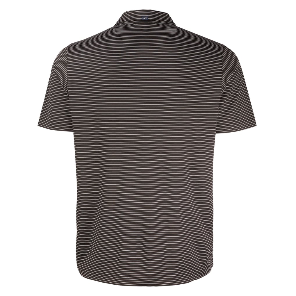 LAFC Cutter & Buck Forge Eco Fine Line Stripe Stretch Recycled Polo - Black