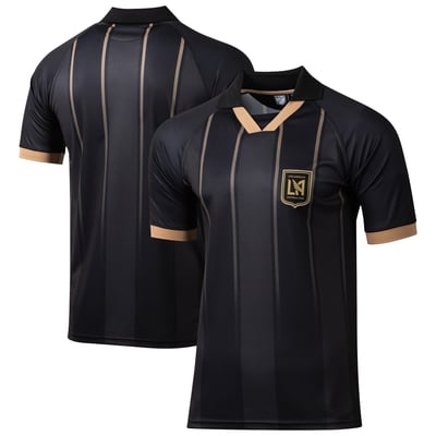 LAFC Sport Design Sweden Retro Striped Polo - Black
