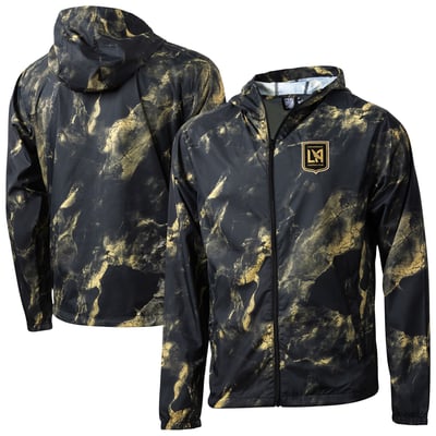 LAFC Sport Design Sweden Stoneflow Full-Zip Hooded Windbreaker - Black