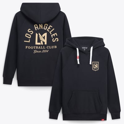  LAFC Sportiqe Unisex Olsen Tri-Blend Raglan Hoodie - Black