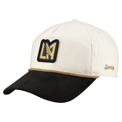  LAFC Sportiqe Unisex Arlo Corduroy Adjustable Hat - Cream/Black