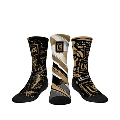  LAFC Rock Em Youth Three-Pack Crew Socks Set - Black