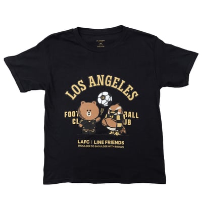 LAFC x LINE FRIENDS Sport Design Sweden Youth T-Shirt - Black