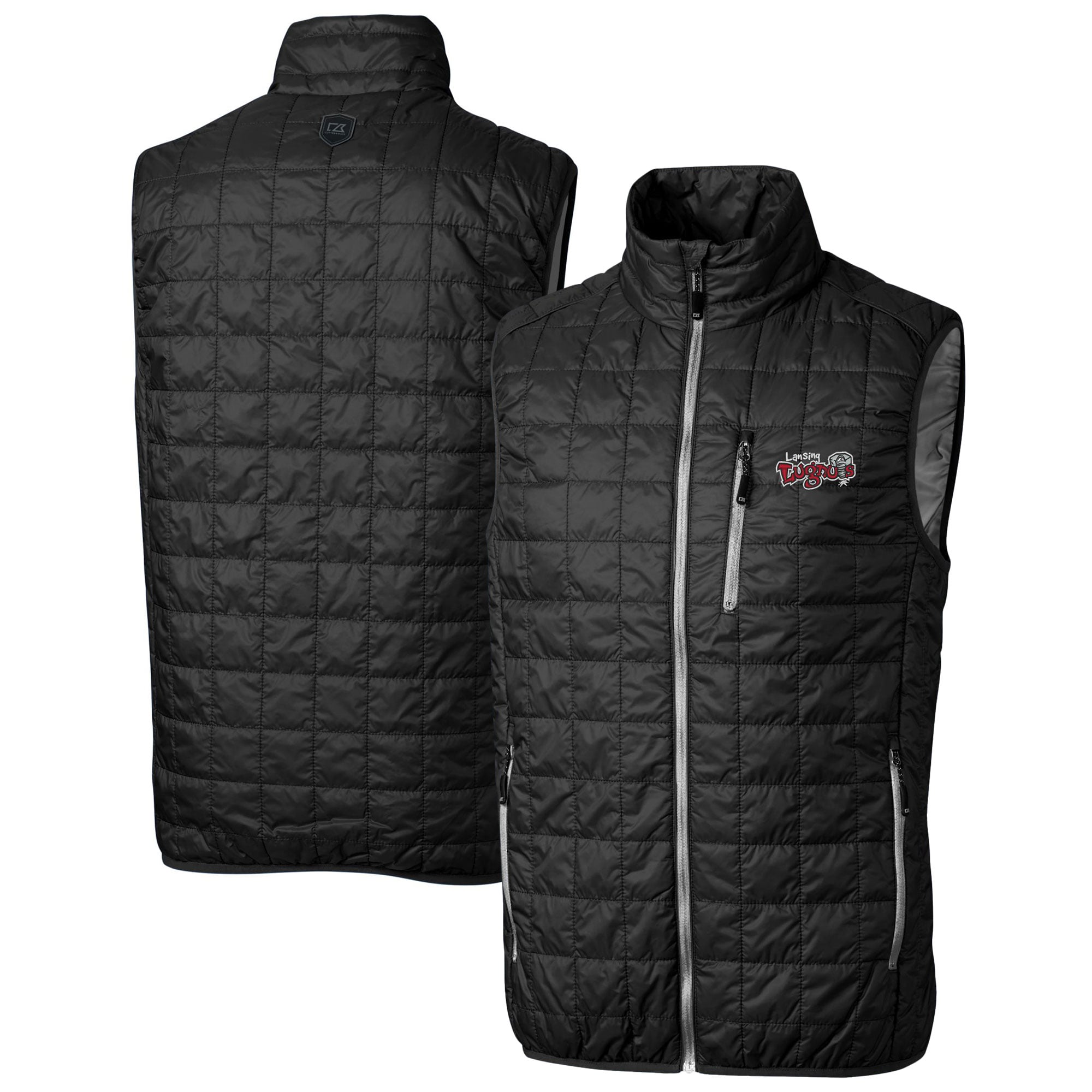 Kancing Zip Men's Lansing Lugnuts Cutter & Buck Black Rainier PrimaLoft Big & Tall ...