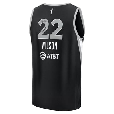 A'ja Wilson Las Vegas Aces Autographed Fanatics Authentic Black Nike Explorer Jersey with "26 WNBA MVP" Inscription