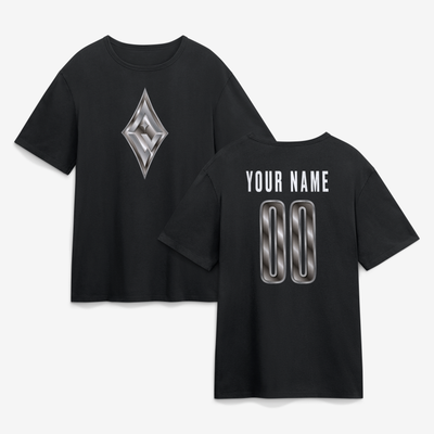 Las Vegas Aces Big & Tall Forged Mascot Personalized Name & Number T-Shirt - Black