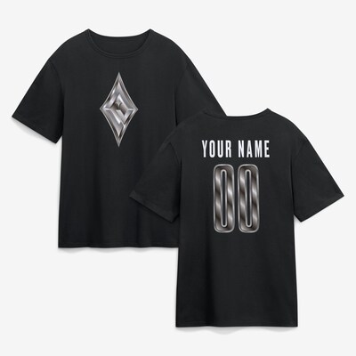 Las Vegas Aces  Forged Mascot Personalized Name & Number T-Shirt - Black