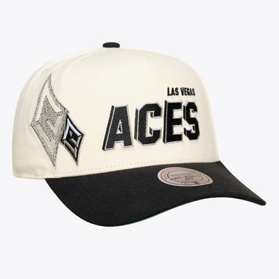 Las Vegas Aces Mitchell & Ness Unisex Big Time Pro Crown Snapback Hat - Cream