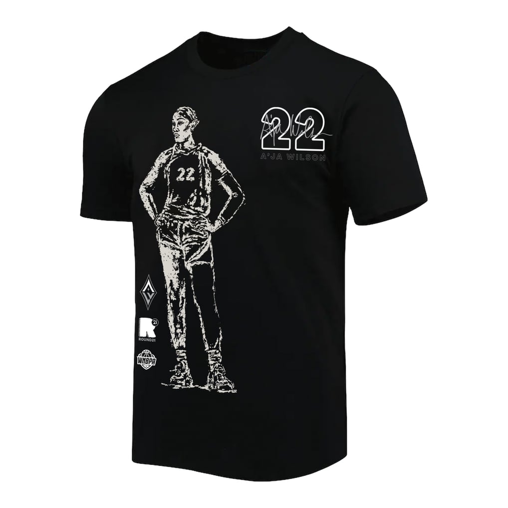 A'ja Wilson Las Vegas Aces round21 Unisex Player T-Shirt - Black