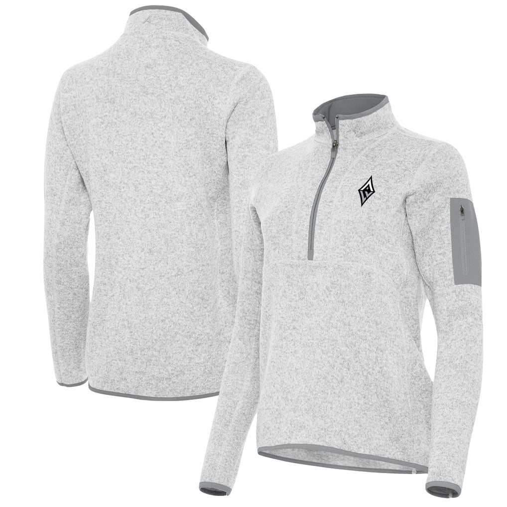 Las Vegas Aces Antigua Women's Fortune Half-Zip Pullover Jacket - Heather Gray