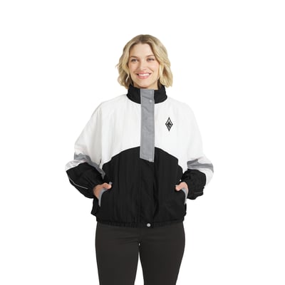 Las Vegas Aces WEAR by Erin Andrews Women's Full-Zip Windbreaker - White/Black