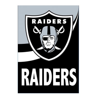  Las Vegas Raiders 12.5" x 28" Color Wave Double-Sided Burlap Garden Flag