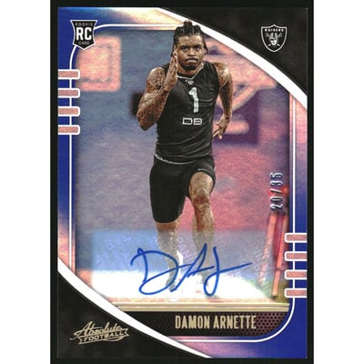 2020 Absolute Signature Rookies Spectrum Blue #123 Damon Arnette/35