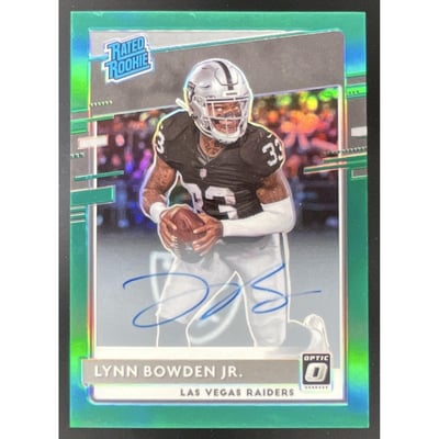 2020 Donruss Optic Rated Rookies Green #182 Lynn Bowden Jr. RC Auto /5