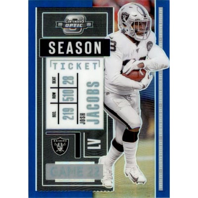 2020 Panini Contenders Optic Blue #32 Josh Jacobs