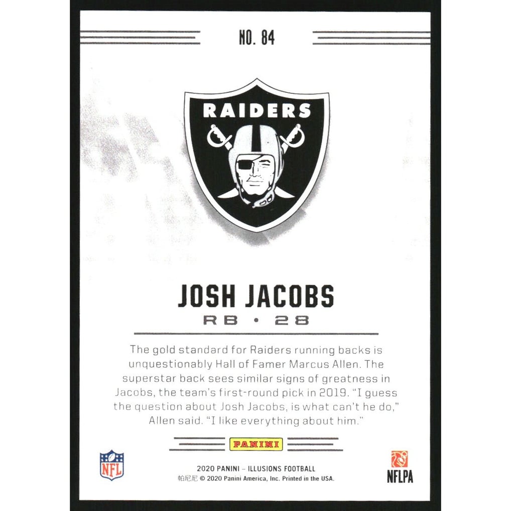2020 Panini Illusions Ruby #84 Josh Jacobs