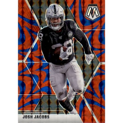 2020 Panini Mosaic Mosaic Reactive Blue #104 Josh Jacobs