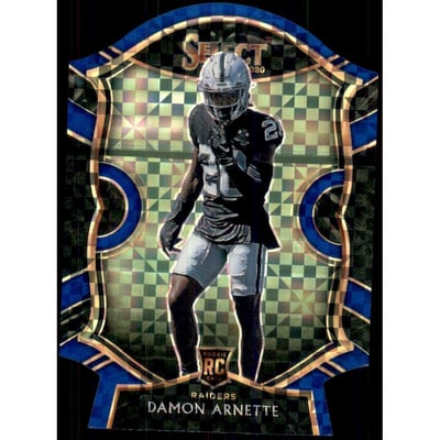 2020 Select Prizm Blue Die Cut #92 Damon Arnette