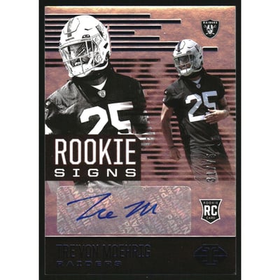 2021 Panini Illusions Rookie Signs Blue #31 Tre'von Moehrig/75
