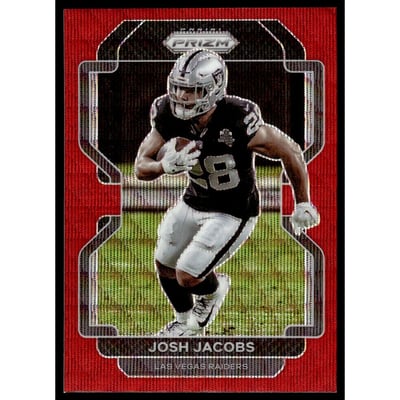 2021 Panini Prizm Prizms Red Wave #180 Josh Jacobs