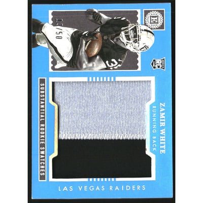 2022 Panini Encased Substantial Rookie Swatches Sapphire #28 Zamir White