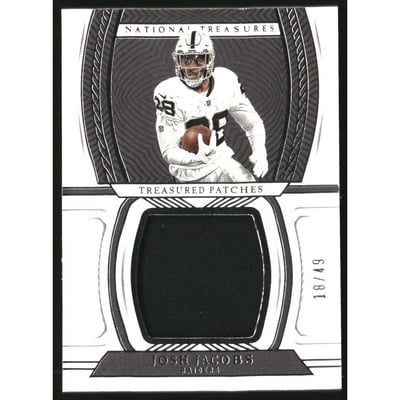 2022 Panini National Treasures Treasured Patches #21 Josh Jacobs