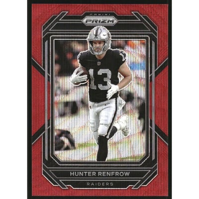2022 Panini Prizm Prizms Red Wave #172 Hunter Renfrow
