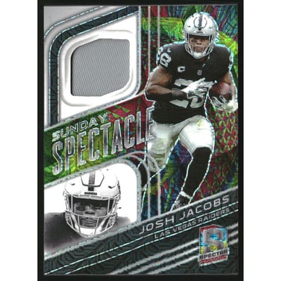 2022 Panini Spectra Sunday Spectacle Materials Meta #22 Josh Jacobs