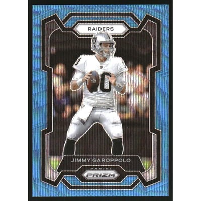 2023 Panini Prizm Prizms Blue Wave #176 Jimmy Garoppolo