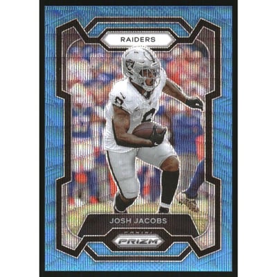 2023 Panini Prizm Prizms Blue Wave #178 Josh Jacobs