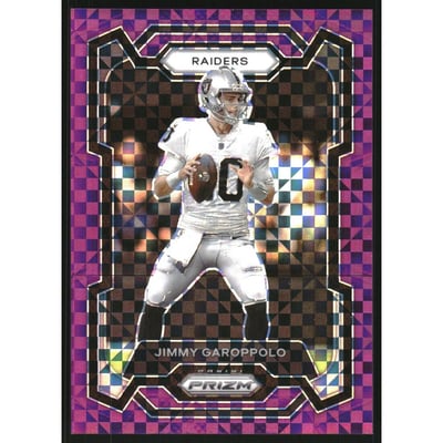 2023 Panini Prizm Prizms Purple Power #176 Jimmy Garoppolo