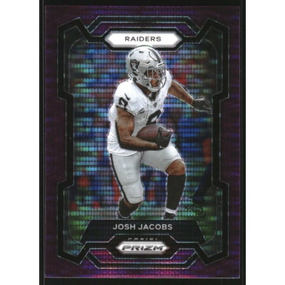 2023 Panini Prizm Prizms Purple Pulsar #178 Josh Jacobs