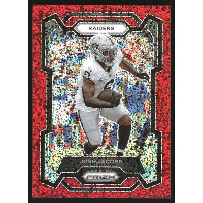2023 Panini Prizm Prizms Red Sparkle #178 Josh Jacobs