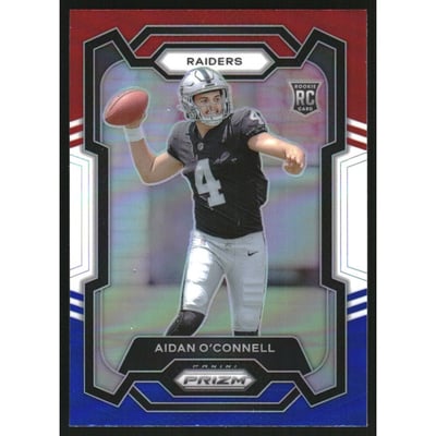 2023 Panini Prizm Prizms Red White and Blue #360 Aidan O'Connell